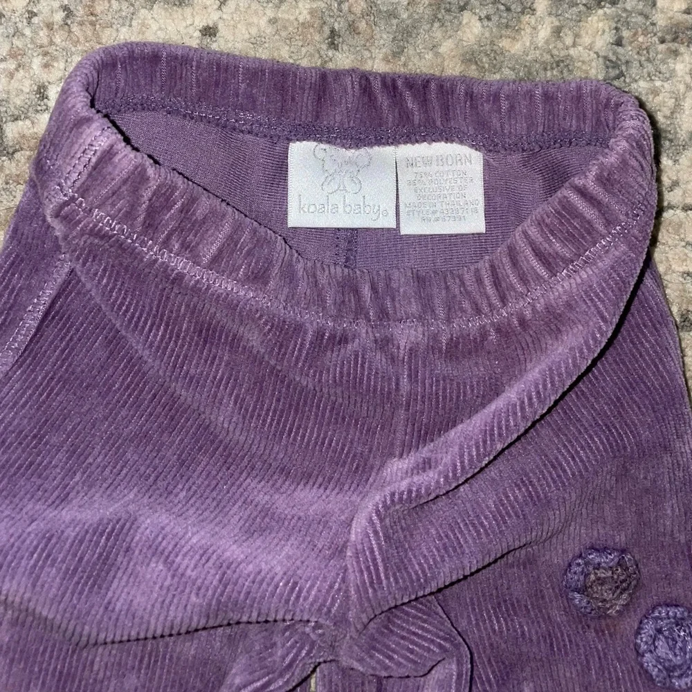 Koala Baby Purple Corduroy Pants size newborn